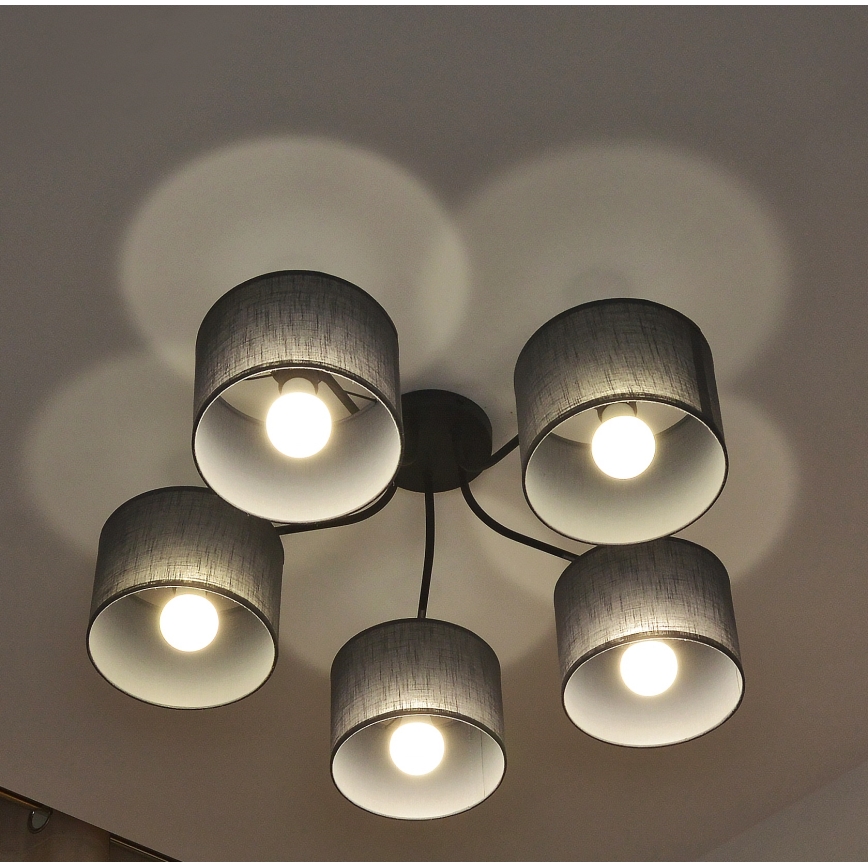Πλαφονιέρα ALBA 5xE27/15W/230V γκρι
