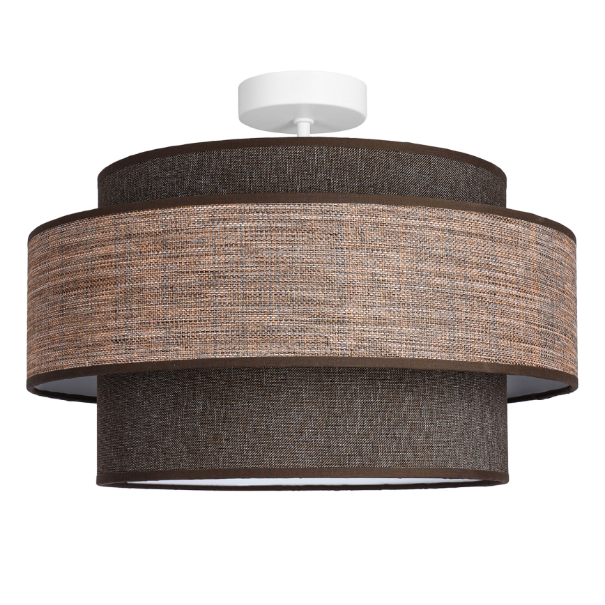 Πλαφονιέρα οροφής GRACE 1xE27/60W/230V διάμετρος 40 cm καφέ/μπεζ