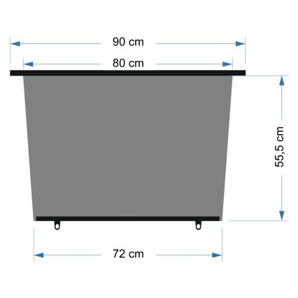 Πλαϊνά σκίαστρα αυτοκινήτου 90 cm μαύρο