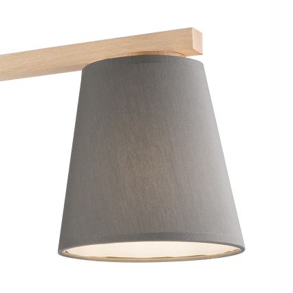 Επιτοίχιο φωτιστικό ELLIE 3xE27/60W/230V γκρι/οξιά