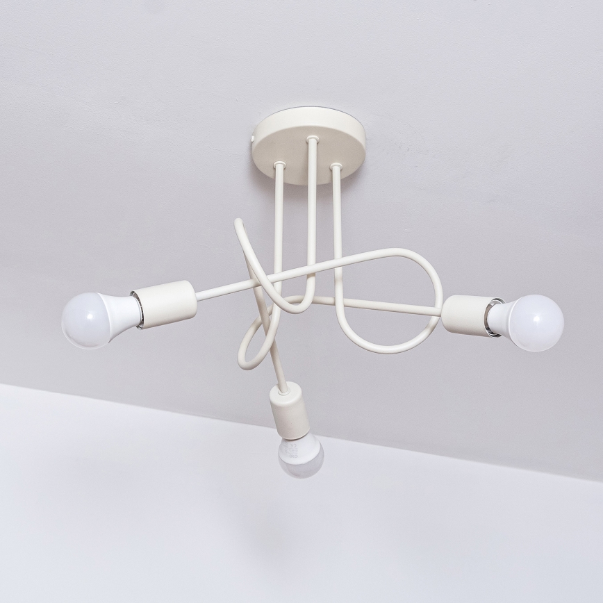 Πλαφονιέρα OXFORD 3xE27/15W/230V κρεμ