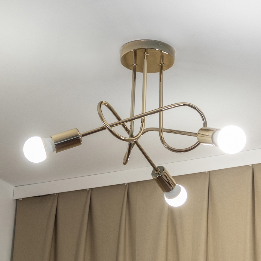 Πλαφονιέρα OXFORD 3xE27/15W/230V χρυσή