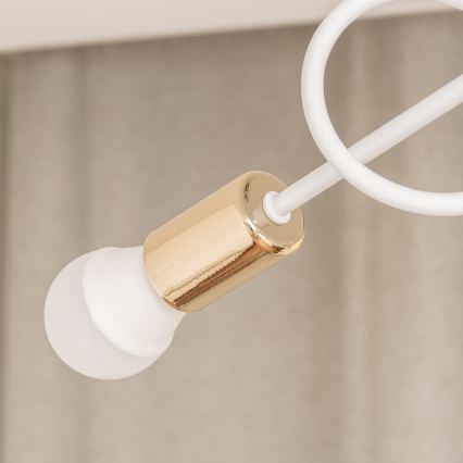 Πλαφονιέρα OXFORD 3xE27/15W/230V χρυσό/λευκό