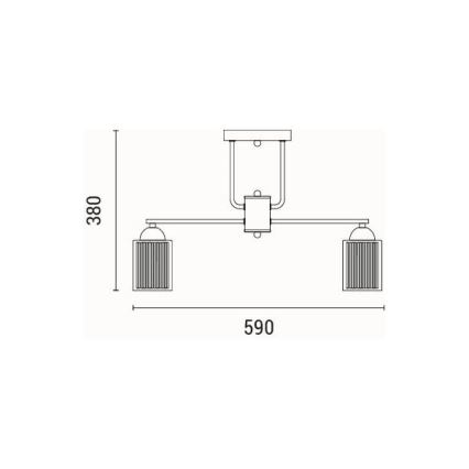 Πλαφονιέρα οροφής 5xE27/60W/230V