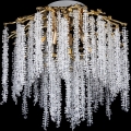 Πλαφονιέρα οροφής 6xE14/60W/230V + 3xLED/3W διάμετρος 54 cm χρυσό