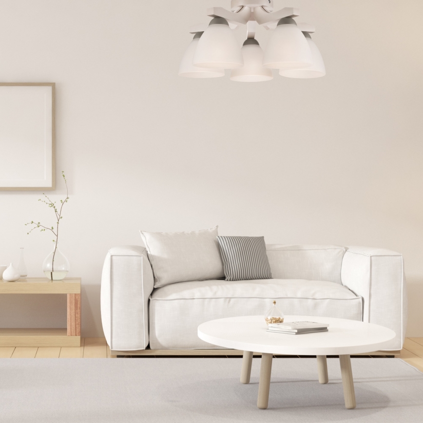 Πλαφονιέρα οροφής ADRIANO 5xE27/60W/230V οξιά - FSC πιστοποιημένο