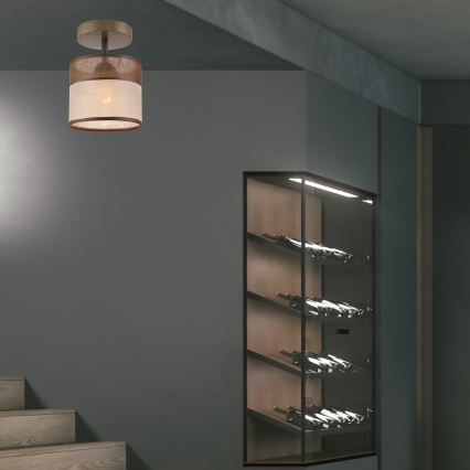 Πλαφονιέρα οροφής ANDREA 1xE27/60W/230V οξιά