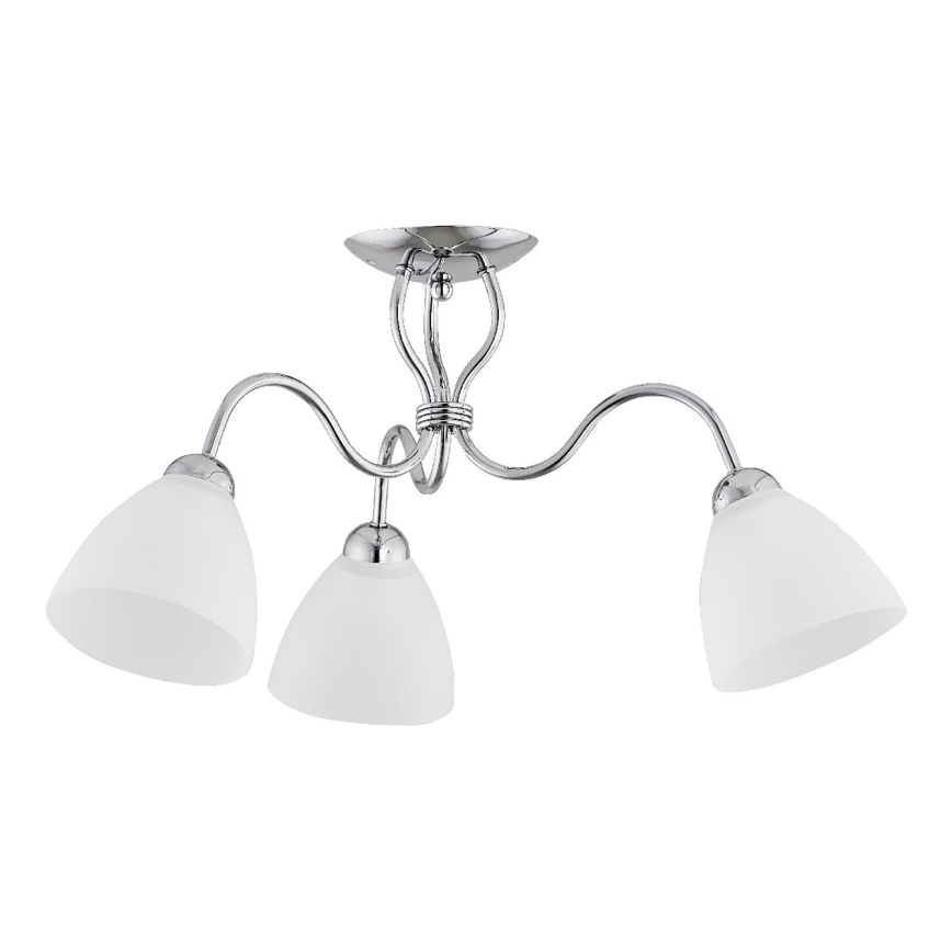 Πλαφονιέρα οροφής ARIEL 3xE27/15W/230V γυαλιστερό χρώμιο