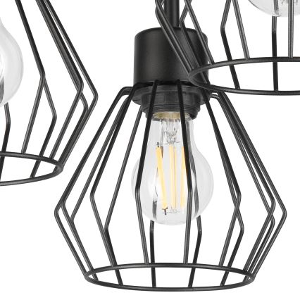 Πλαφονιέρα οροφής AUDREY 3xE27/60W/230V μαύρο
