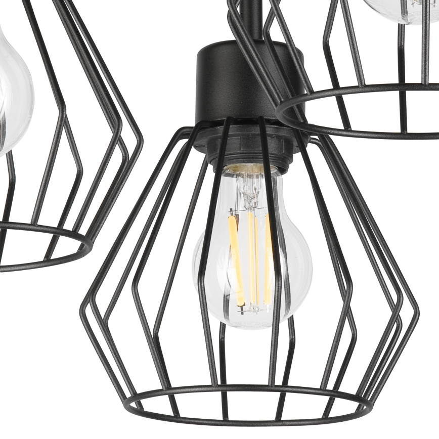 Πλαφονιέρα οροφής AUDREY 3xE27/60W/230V μαύρο