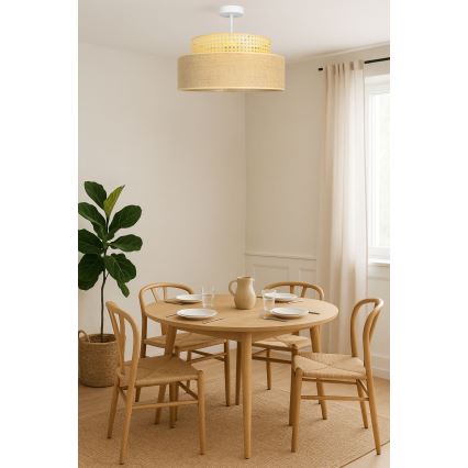 Πλαφονιέρα οροφής BOHO 1xE27/60W/230V rattan