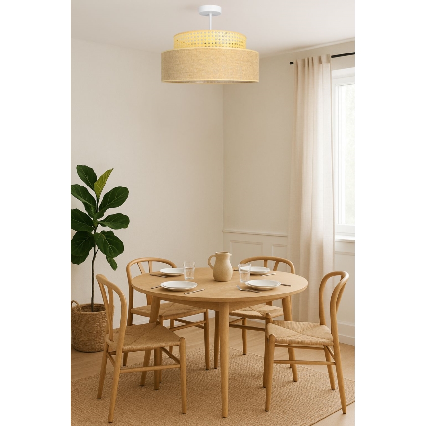 Πλαφονιέρα οροφής BOHO 1xE27/60W/230V rattan
