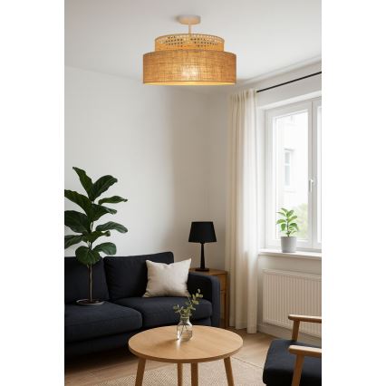 Πλαφονιέρα οροφής BOHO 1xE27/60W/230V rattan