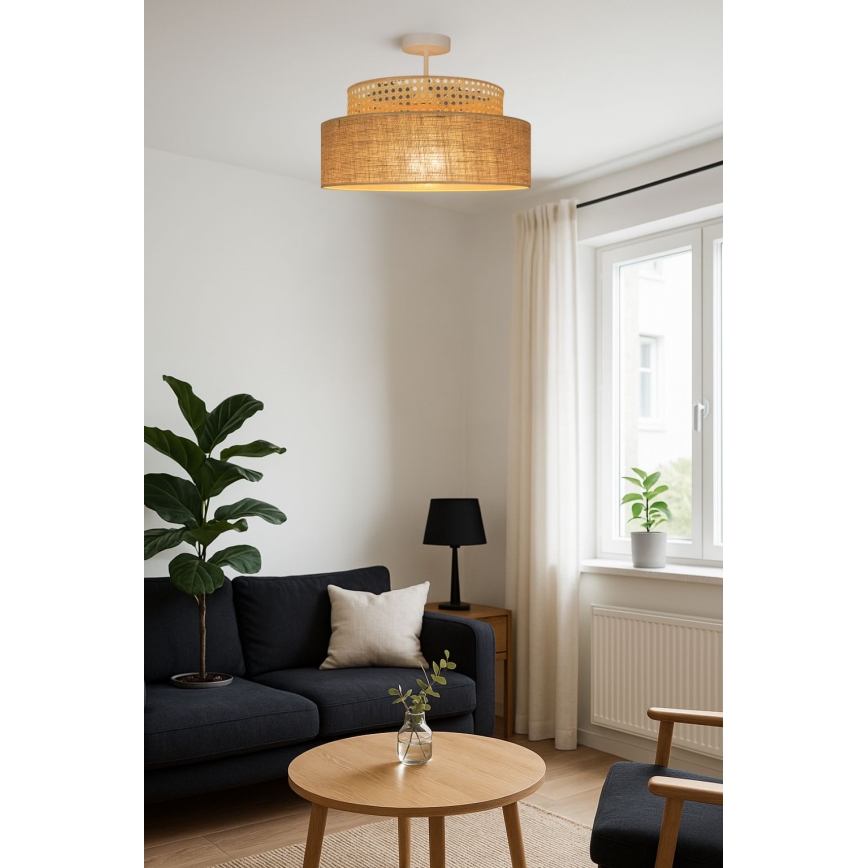 Πλαφονιέρα οροφής BOHO 1xE27/60W/230V rattan