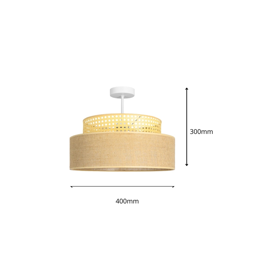 Πλαφονιέρα οροφής BOHO 1xE27/60W/230V rattan