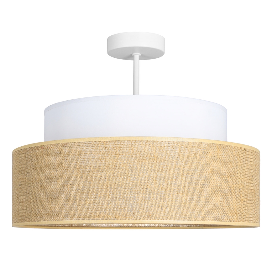 Πλαφονιέρα οροφής BOHO 1xE27/60W/230V διάμετρος 40 cm λευκό/μπεζ