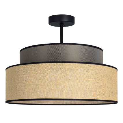 Πλαφονιέρα οροφής BOHO 1xE27/60W/230V καφέ/μπεζ