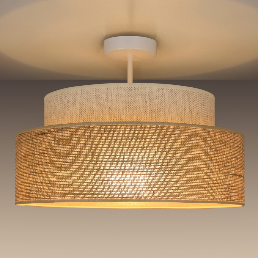 Πλαφονιέρα οροφής BOHO 1xE27/60W/230V κρεμ/μπεζ