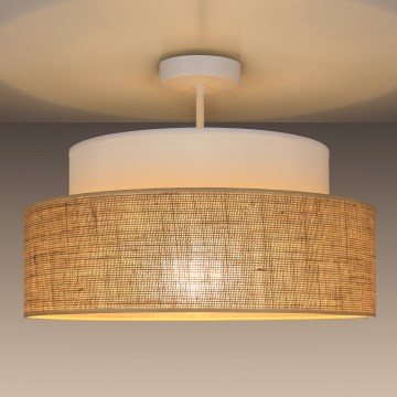 Πλαφονιέρα οροφής BOHO 1xE27/60W/230V λευκό/μπεζ