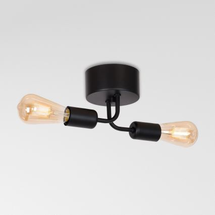 Πλαφονιέρα οροφής BRENDA 2xE27/60W/230V μαύρο