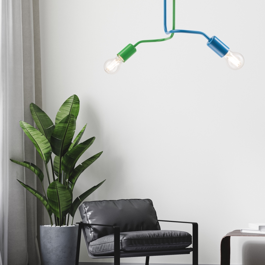Πλαφονιέρα οροφής CHARLIE 2xE27/60W/230V