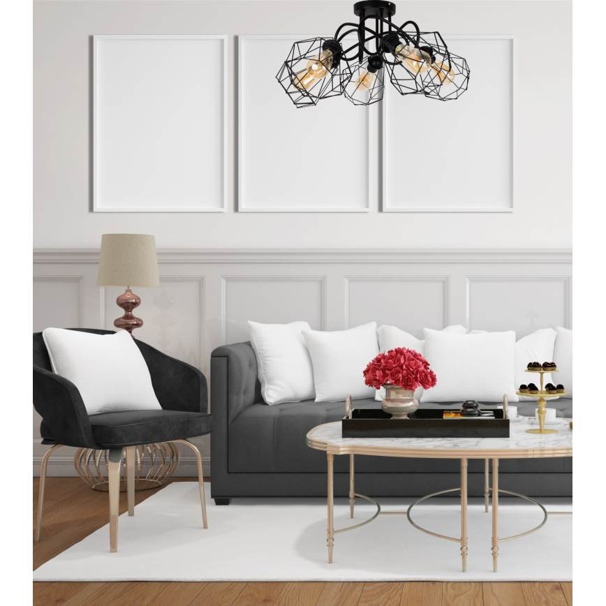 Πλαφονιέρα οροφής  DIAMENT 5xE27/60W/230V