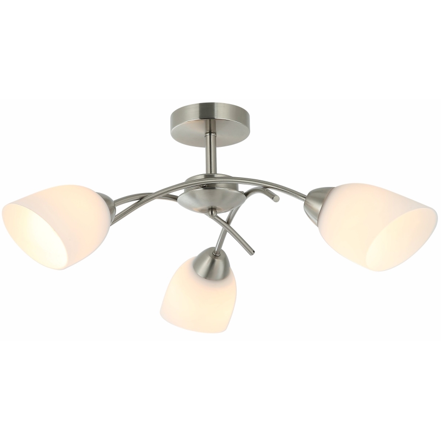 Πλαφονιέρα οροφής DONNA 3xE27/60W/230V νίκελ