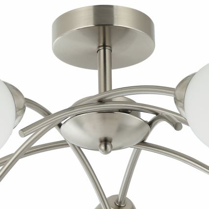 Πλαφονιέρα οροφής DONNA 5xE27/60W/230V νίκελ