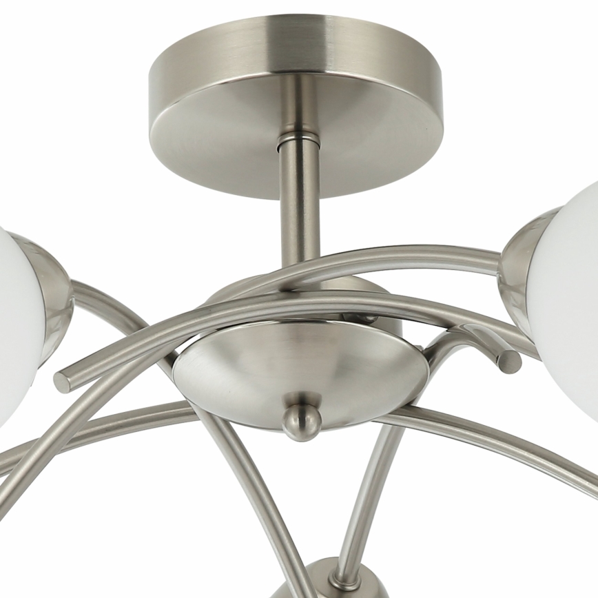 Πλαφονιέρα οροφής DONNA 5xE27/60W/230V νίκελ