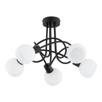 Πλαφονιέρα οροφής ERYKA 5xE14/10W/230V μαύρο