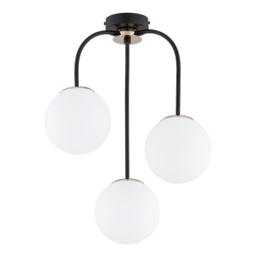 Πλαφονιέρα οροφής GAMMA 3xE14/10W/230V μαύρο/χρυσό