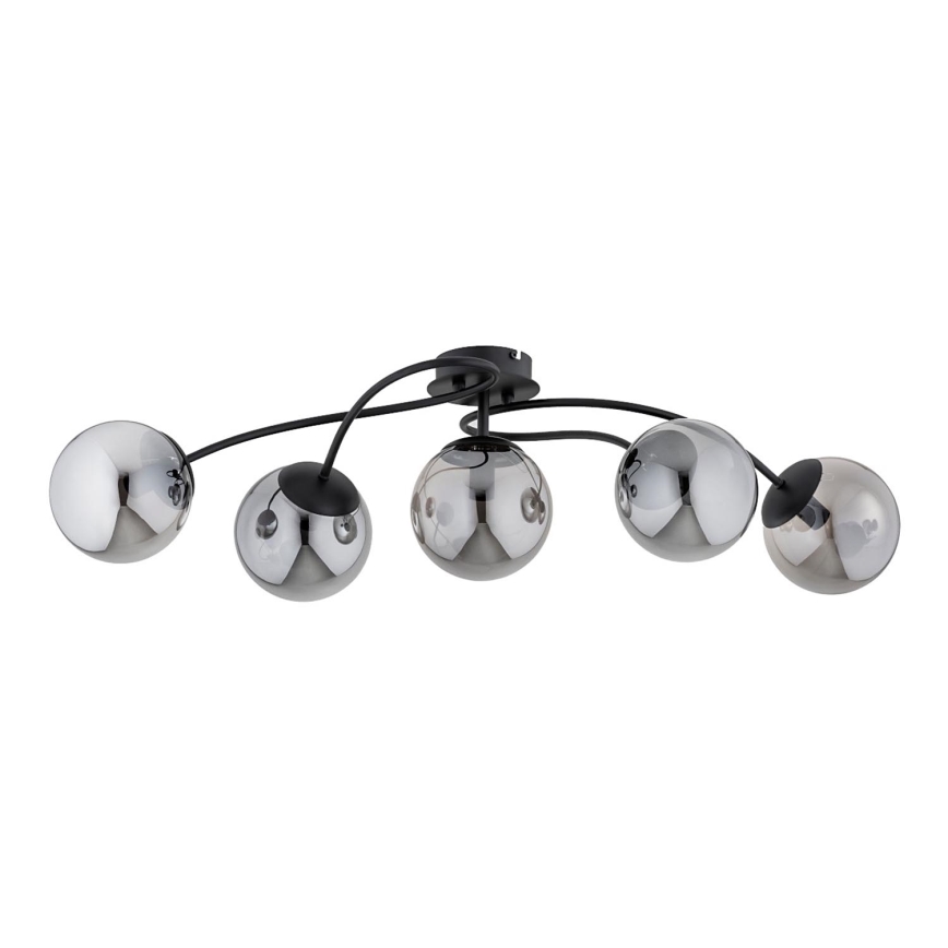 Πλαφονιέρα οροφής GILIAN 5xE14/40W/230V μαύρο