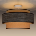 Πλαφονιέρα οροφής GRACE 1xE27/60W/230V διάμετρος 40 cm κρεμ/καφέ