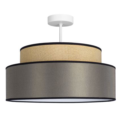 Πλαφονιέρα οροφής GRACE 1xE27/60W/230V διάμετρος 40 cm μπεζ/καφέ