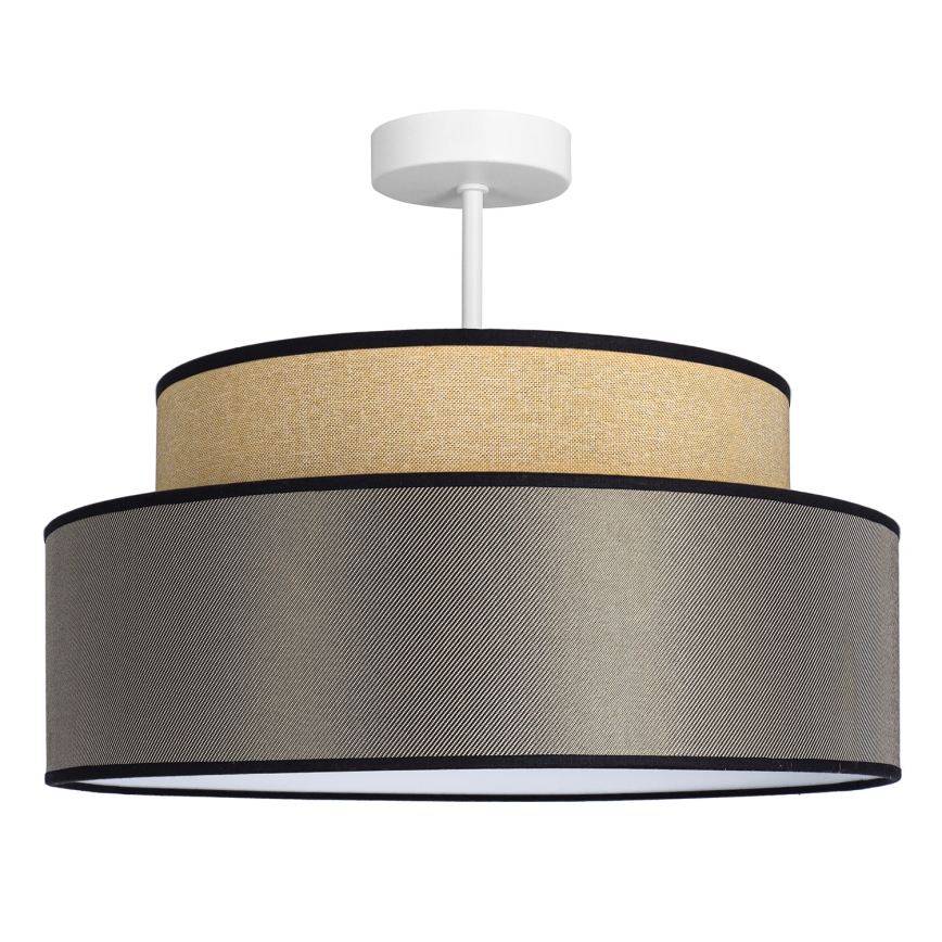 Πλαφονιέρα οροφής GRACE 1xE27/60W/230V διάμετρος 40 cm μπεζ/καφέ