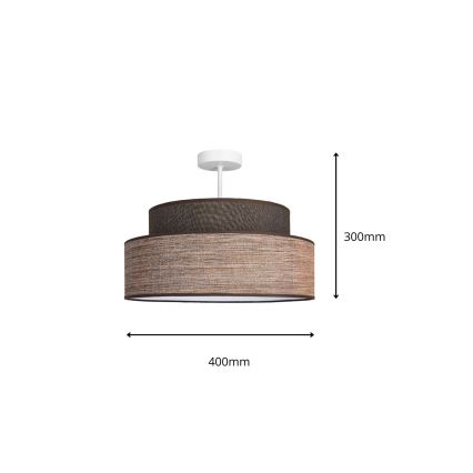 Πλαφονιέρα οροφής GRACE 1xE27/60W/230V καφέ/μπεζ