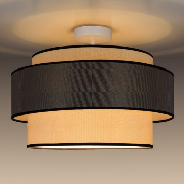 Πλαφονιέρα οροφής GRACE 1xE27/60W/230V κρεμ/γκρι