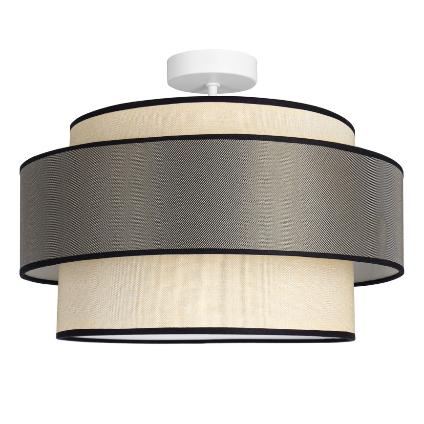 Πλαφονιέρα οροφής GRACE 1xE27/60W/230V κρεμ/γκρι
