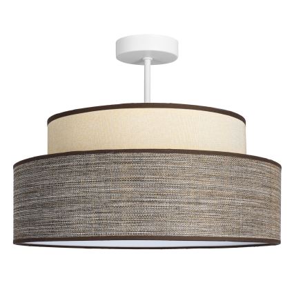 Πλαφονιέρα οροφής GRACE 1xE27/60W/230V κρεμ/καφέ