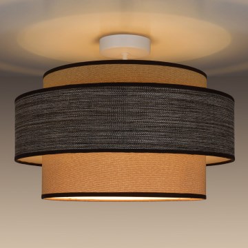 Πλαφονιέρα οροφής GRACE 1xE27/60W/230V κρεμ/καφέ