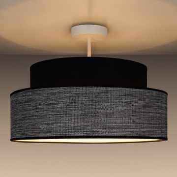 Πλαφονιέρα οροφής GRACE 1xE27/60W/230V μαύρο/γκρι