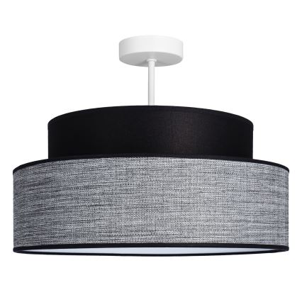 Πλαφονιέρα οροφής GRACE 1xE27/60W/230V μαύρο/γκρι