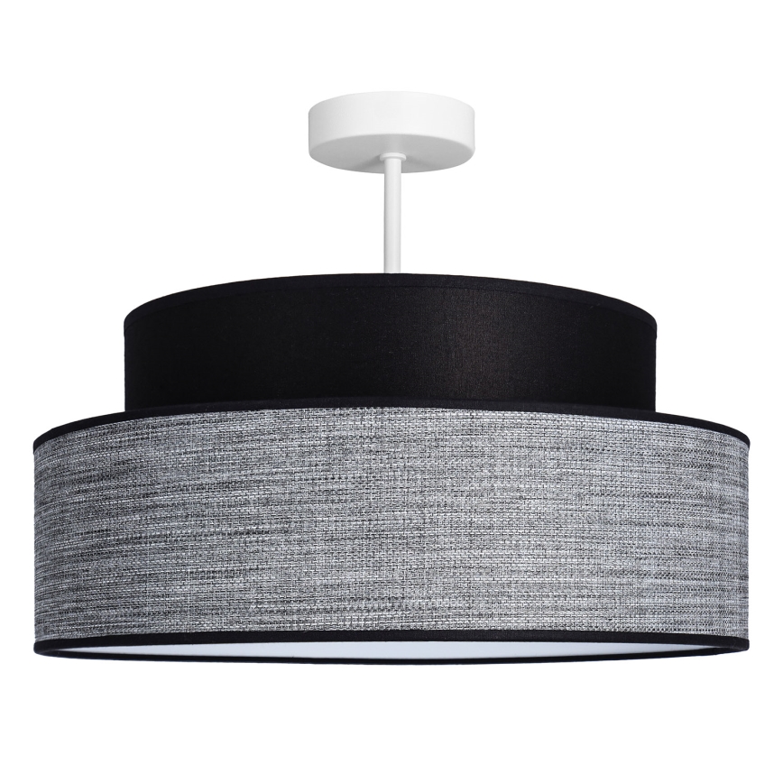 Πλαφονιέρα οροφής GRACE 1xE27/60W/230V μαύρο/γκρι
