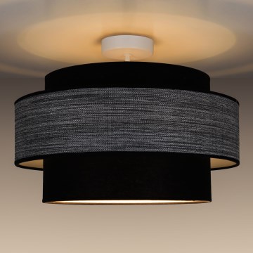 Πλαφονιέρα οροφής GRACE 1xE27/60W/230V μαύρο/γκρι