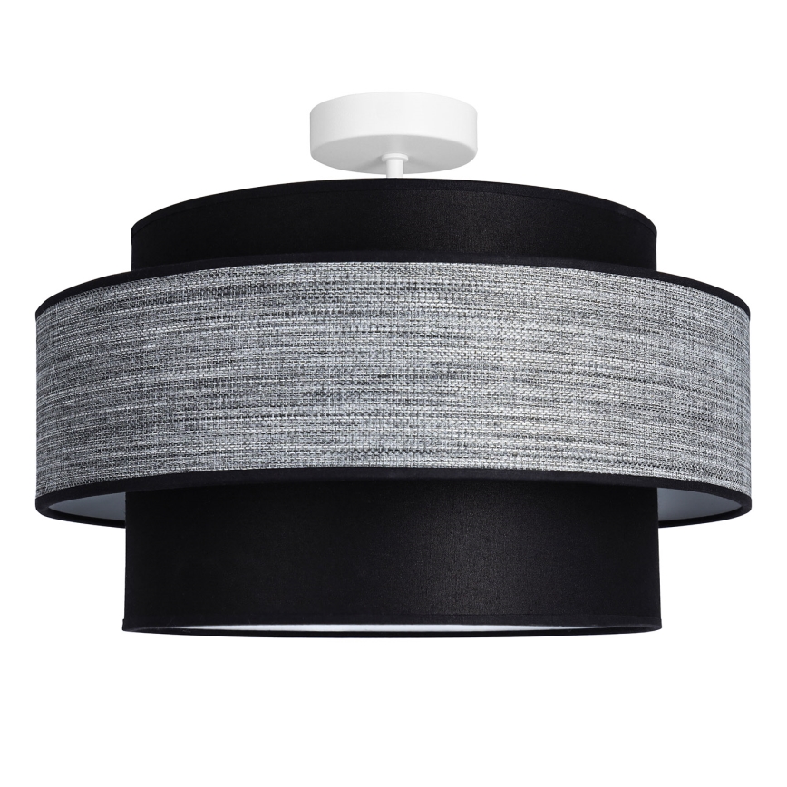 Πλαφονιέρα οροφής GRACE 1xE27/60W/230V μαύρο/γκρι