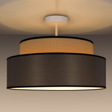 Πλαφονιέρα οροφής GRACE 1xE27/60W/230V μπεζ/καφέ