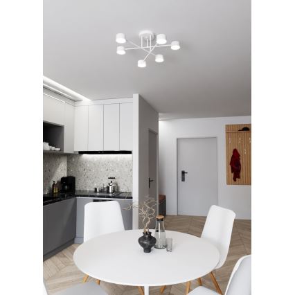 Πλαφονιέρα οροφής HALO 6xGX53/8W/230V λευκό