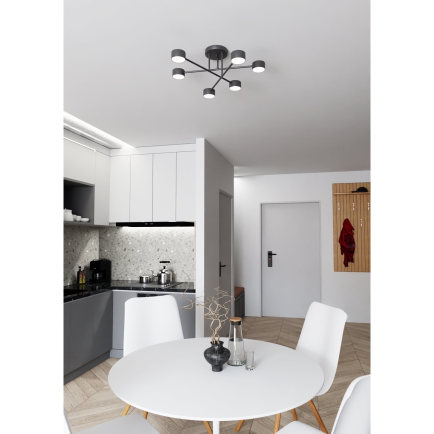 Πλαφονιέρα οροφής HALO 6xGX53/8W/230V μαύρο