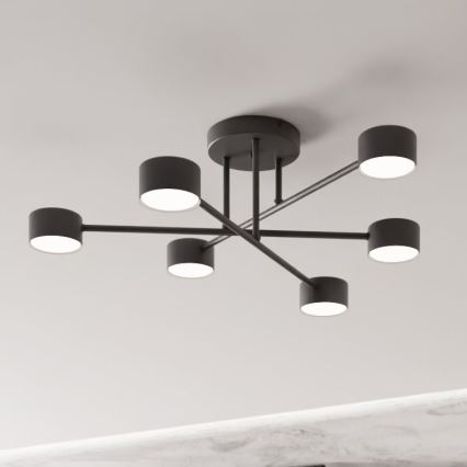 Πλαφονιέρα οροφής HALO 6xGX53/8W/230V μαύρο