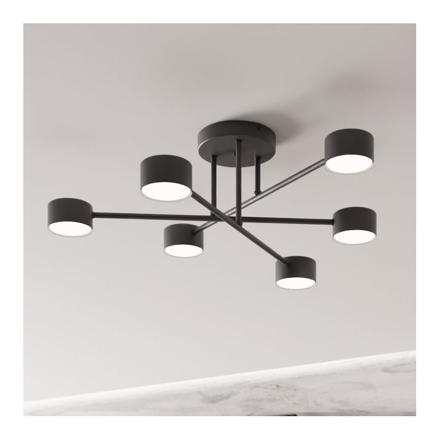 Πλαφονιέρα οροφής HALO 6xGX53/8W/230V μαύρο